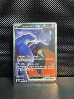 Pokemon TCG Team Rockets Mewtwo EX Full Art English Edition Card 281/217 - Image 1