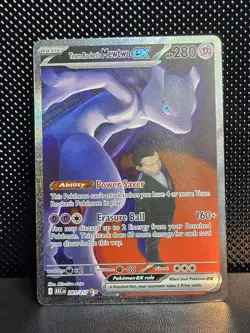 Pokemon TCG Team Rockets Mewtwo EX Full Art English Edition Card 281/217 - Image 2