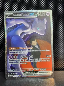 Pokemon TCG Team Rockets Mewtwo EX Full Art English Edition Card 281/217 - Image 3