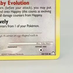 Happiny Mysterious Treasures Regular Non Holo Pokemon TCG Card 52/123 LP - Image 4