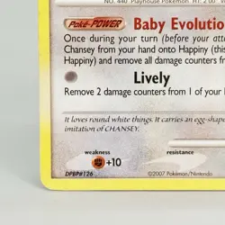 Happiny Mysterious Treasures Regular Non Holo Pokemon TCG Card 52/123 LP - Image 5