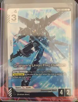 Gundam Card Game - Graham's Union Flag Custom GD03-069 LR English Holofoil - Image 1