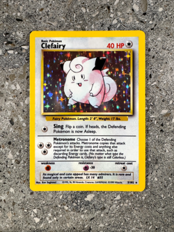 Pokemon TCG Cards Clefairy 5/102 Base Set Holo Rare - Image 1