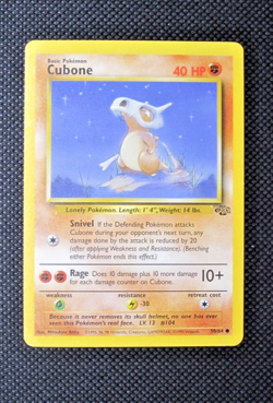 Cubone 50/64 Jungle Pokemon Card NM - LP WotC - Image 1