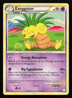 Exeggutor 18/123 Rare HeartGold SoulSilver Pokemon Card - Image 1