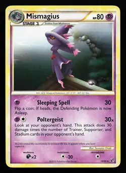 Mismagius 19/90 Rare Undaunted Pokemon Card - Image 1