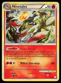 Ninetales 7/123 Holo Rare HeartGold SoulSilver Pokemon Card - Image 1