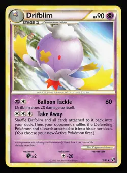 Drifblim 12/90 Rare Undaunted Pokemon Card - Image 1