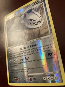 Steelix LV.63 28/100 Stormfront Reverse Holo Rare 2008 Pokemon TCG Card NM - Image 2