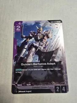 GUNDAM CARD GAME GD03-056 GUNDAM BARBATOS ADAPT (R) FOIL CARD - STEEL REQUIEM - Image 1