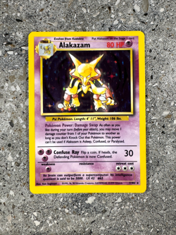 Pokemon TCG Cards Alakazam 1/102 Base Set Holo Rare NM - Image 1