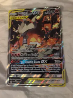 Reshiram & Charizard GX SM201 Tag Team Alternate Art Full Art Promo Pokemon Card - Image 3