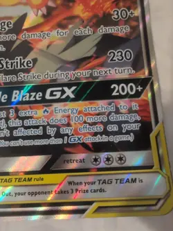 Reshiram & Charizard GX SM201 Tag Team Alternate Art Full Art Promo Pokemon Card - Image 5