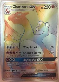 Pokemon Charizard GX Secret Rare Holo 150/147 SM-Burning Shadows Card - Image 1