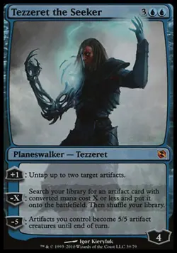 Tezzeret the Seeker -Foil Light Play MTG Duel Decks: Elspeth vs Tezzeret - Image 1