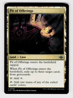 MTG, The Lost Caverns of Ixalan, Pit of Offerings, Normal, No.278, U Land — Cave - Image 1