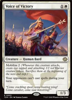 Voice of Victory 0033 MTG TDM Tarkir: Dragonstorm Rare NP - Image 1