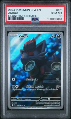 PSA 10 GEM MINT Zorua 075/064 POKEMON SV: Shrouded Fable :: ART :: - Image 1