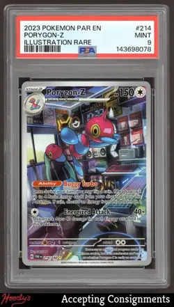 2023 Pokemon TCG Scarlet & Violet Paradox Rift #214 Porygon-Z IR PSA 9 MINT - Image 1