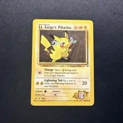 Pokemon Gym Heroes Regular Finish Lt. Surge's Pikachu 81/132 MP-LP OC1562 - Image 1