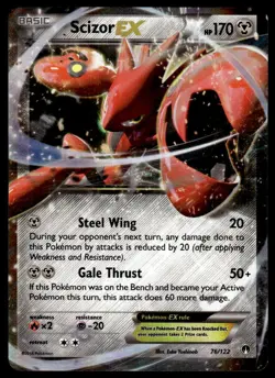 Pokemon TCG XY - BREAKpoint #76/122 Scizor EX Holo LP - Image 1