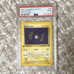 Pokemon TCG Magnemite Team Rocket 1st Edition PSA 9 2000 60/82 Regular - Image 1