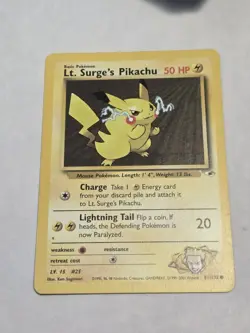 Pokemon Lt. Surge's Pikachu Gym Heroes 81/132 - Image 1