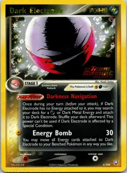 Dark Electrode 4/109 Holo Rare Team Rocket Returns Pokemon Reverse Holo DMG - Image 1