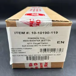 Pokemon Mega Evolution Phantasmal Flames ME02 Booster 6-Box Sealed Case - Image 1