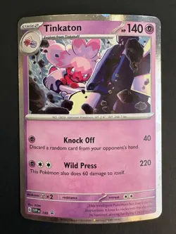 Tinkaton Cosmo Holo 140 Holo Pokemon TCG SV: Scarlet & Violet Promo Card NM - Image 1