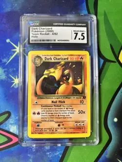 2000 Pokemon Team Rocket Dark Charizard Holo #4/82 CGC 7.5 - Image 1