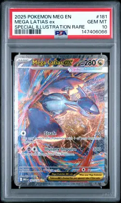 2025 POKEMON MEG EN-MEGA EVOLUTION #181 MEGA LATIAS EX PSA 10 - Image 1