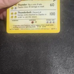 Pokemon Zapdos Holo 20/130 Base Set 2 Mint Condition Vintage - Image 2