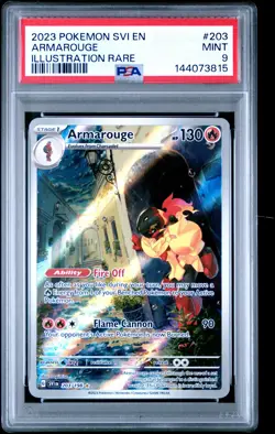 2023 POKEMON SVI EN-SCARLET & VIOLET ILLUSTRATION RARE #203 ARMAROUGE PSA 9 - Image 1