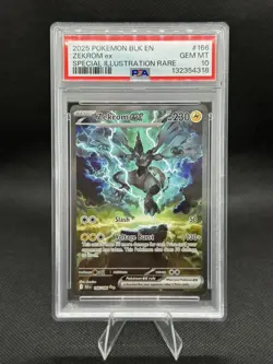 2025 POKEMON BLK EN-BLACK BOLT SPECIAL ILLUSTRATION RARE #166 ZEKROM EX PSA 10 - Image 1