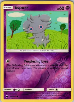 Espurr 59/147 SM - Burning Shadows Pokemon TCG LP-NM - Image 1