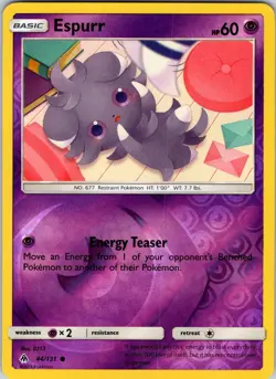 Espurr 44/131 SM - Forbidden Light Pokemon TCG NM Reverse Holo - Image 1
