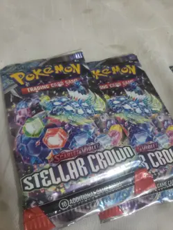 Pokemon Stellar Crown Booster Pack 9 Packs - Image 2