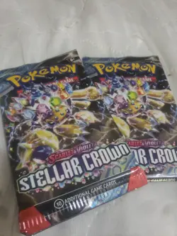 Pokemon Stellar Crown Booster Pack 9 Packs - Image 3