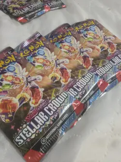 Pokemon Stellar Crown Booster Pack 9 Packs - Image 4