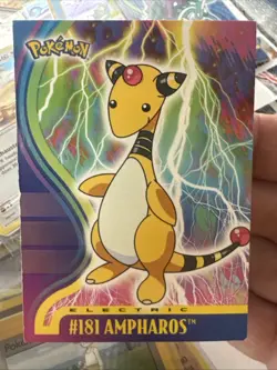 2001 Topps TV Animation Edition Johto Series 1 Ampharos #181 Rare LP - Image 1