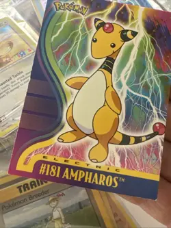 2001 Topps TV Animation Edition Johto Series 1 Ampharos #181 Rare LP - Image 2