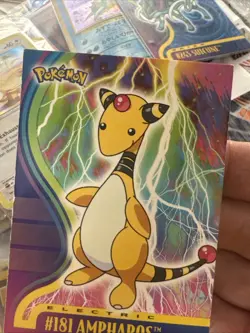 2001 Topps TV Animation Edition Johto Series 1 Ampharos #181 Rare LP - Image 3