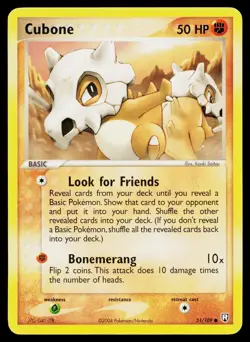 Cubone 51/109 Common Team Rocket Returns Pokemon Near Mint - Image 1