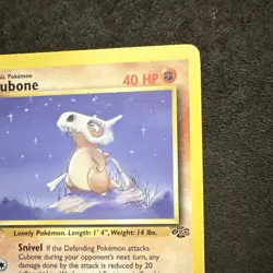 Pokemon TCG Cubone Base Set 50/64 1st Edition 1999 40 HP Basic English LP - Image 4