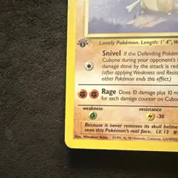 Pokemon TCG Cubone Base Set 50/64 1st Edition 1999 40 HP Basic English LP - Image 5