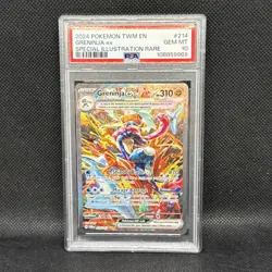 2024 POKEMON TWM EN-TWILIGHT MASQUERADE #214 GRENINJA EX PSA 10 - Image 1