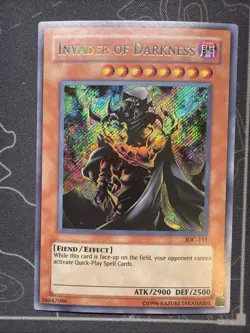 Yugioh! Invader of Darkness IOC-111 Secret Rare Unlimited NM - Image 1