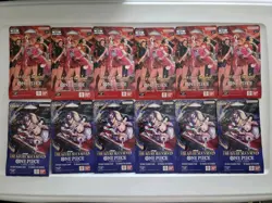 12 X One Piece OP14 + EB03 THE AZURE SEA’S SEVEN Sleeved Blister Booster Packs - Image 1
