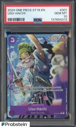 2024 One Piece ST18 EN Uso-Hachi PSA 10 GEM MINT - Image 1